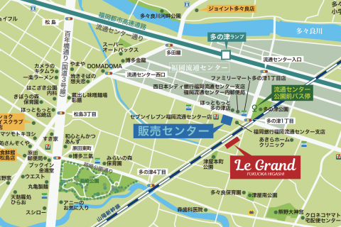 ルグラン福岡東地図
