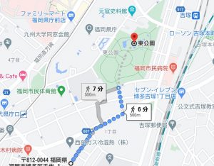 千代県庁までの道のり