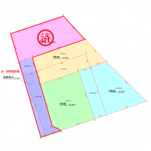 乙金東A号地売却契約完了図